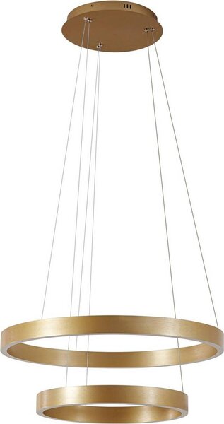 Lucande LED-Hängeleuchte Yonam, Ø 60 cm, 2-flg., oro, CCT