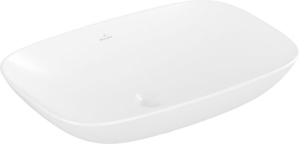 Villeroy & Boch Loop&Friends - Lavabo da appoggio, 620x420 mm, con troppopieno, CeramicPlus, Pietra bianca 4A5000RW