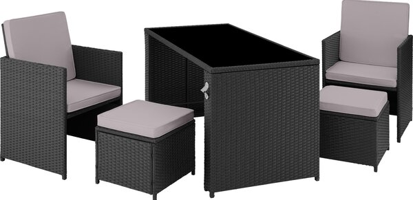 Tectake® Palermo gruppo di sedute in rattan per 2-4 persone