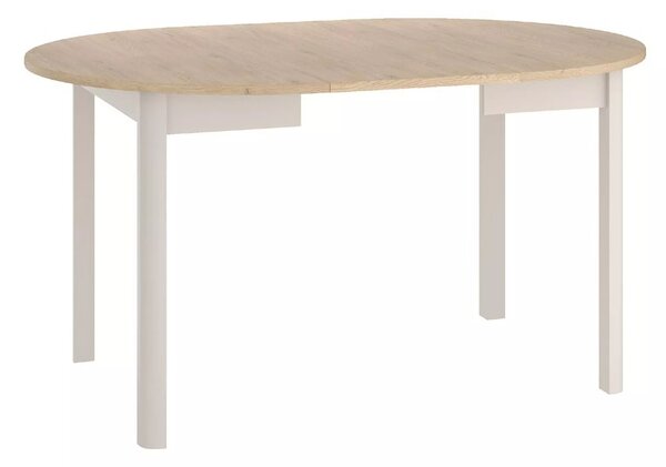 Tavolo Dante rotondo allungabile in rovere Cremona Torro e cashmere – Ø102/144x75 cm