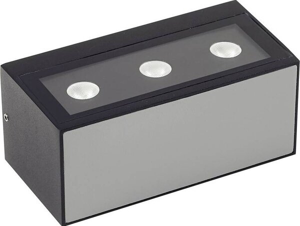 Lucande LED applique da esterno Selim, lunghezza 15,3 cm, nero
