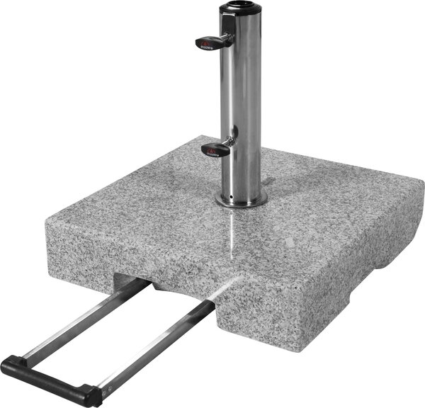 Supporto per ombrellone Carrello Doppler base in granito 50kg fino a Ø60mm