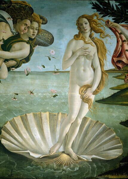 Botticelli, Sandro (Alessandro di Mariano di Vanni Filipepi) - Stampa artistica Sandro Botticelli - Nascita di Venere, (30 x 40 cm)