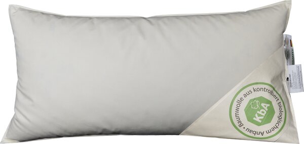 Vitaschlaf® Bio-Luxe-KBA CUSCINO IN PIUME DI OCA BIOLOGICO Qualità tedesca 30% PIUME - PIATTO E SOTTILE - (40 x 80 cm)