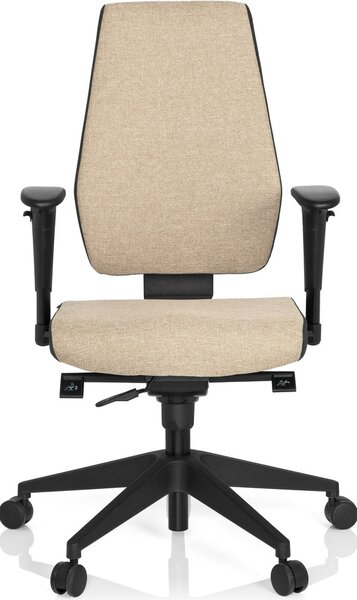 Sedia da ufficio, girevole, PRO-TEC 500 Grigio scuro / beige
