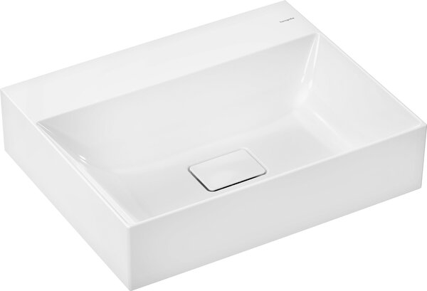 Hansgrohe Xelovos E lavabo, sans trop-plein, 600x480mm, SmartClean, poli, avec garniture découlement, 61095450, 61095450