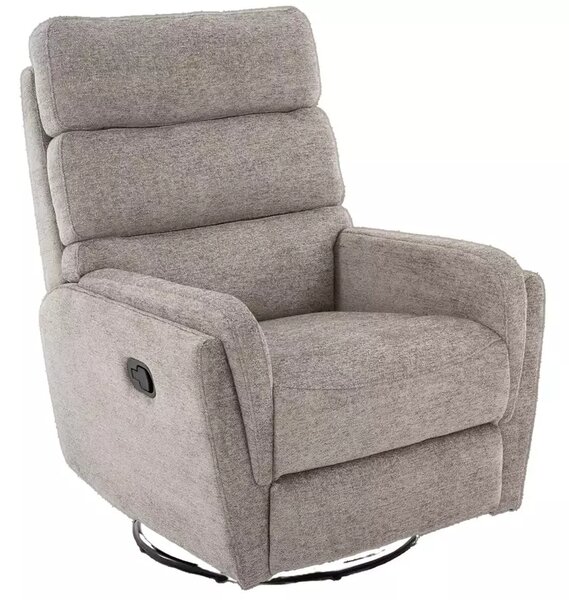Poltrona reclinabile Argos Raven con funzione girevole e dondolo – tessuto Raven grigio