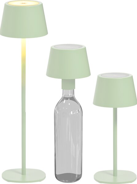 Lampada da tavolo a LED lampada a bottiglia 3in1 altezza massima 45 cm luce bianca calda (3000K) luce verde