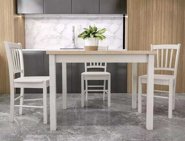 Tavolo Adam in MDF color cashmere e piano laminato effetto rovere Cremona Torro – 120x68 cm