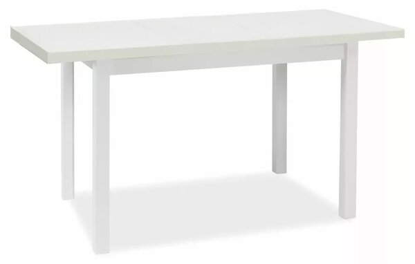 Tavolo Adam estensibile in MDF e piano laminato bianco opaco – 90-125x65 cm