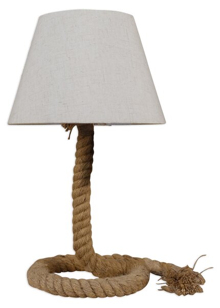 Lampada da tavolo a corda E27 Ø24cm Bianco