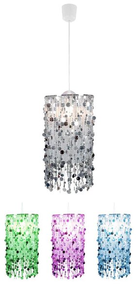 Lampada a sospensione LED RGB, colore argento, con controllo tramite app e voce