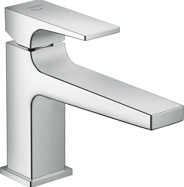 Hansgrohe Mitigeur monocommande de lavabo Metropol 100, CoolStart, béqu'ille, vidage par poussoir, saillie 156mm, 32503000, 32503000