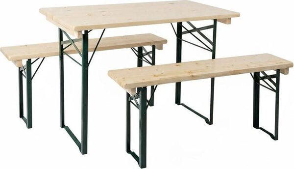 Set da giardino 3 pezzi BBEU-110, 110 cm, naturale