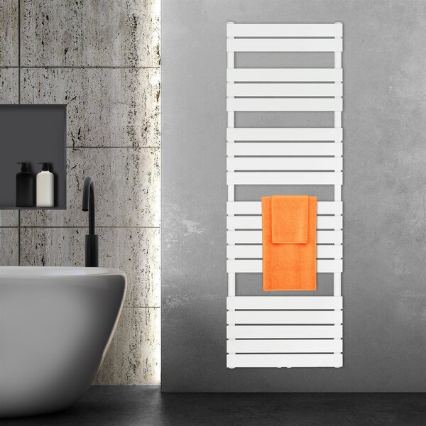 VILSTEIN radiatore da bagno attacco centrale, attacco laterale, radiatore a pannello, bianco, 1800 x 600 mm