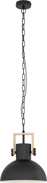 Lampada a sospensione LUBENHAM nero, marrone E27 1X28W Ø30cm H:110cm dimmerabile