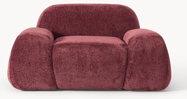 Poltrona lounge in teddy-bouclé Wolke
