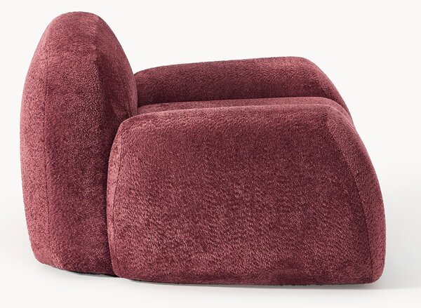 Poltrona lounge in teddy-bouclé Wolke
