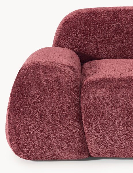 Poltrona lounge in teddy-bouclé Wolke