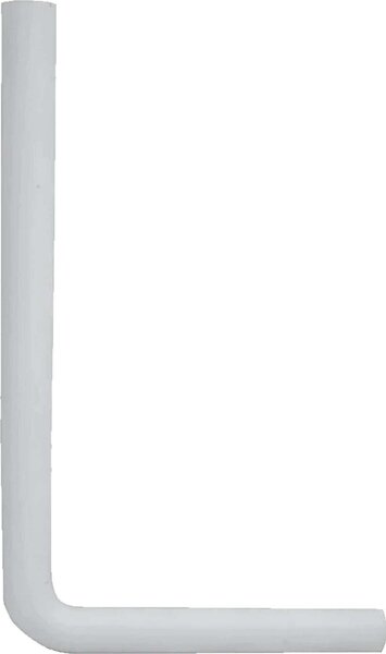 Gomito di scarico tecuro per cassetta WC - PVC bianco Altezza: 590 mm x lunghezza: 350 mm