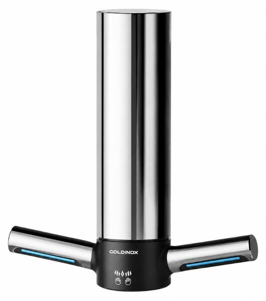 Asciugamani elettrico dal design elegante, dotato di sensore a infrarossi, realizzato in acciaio inossidabile e dotato di filtro HEPA di alta qualità – GOLDINOX