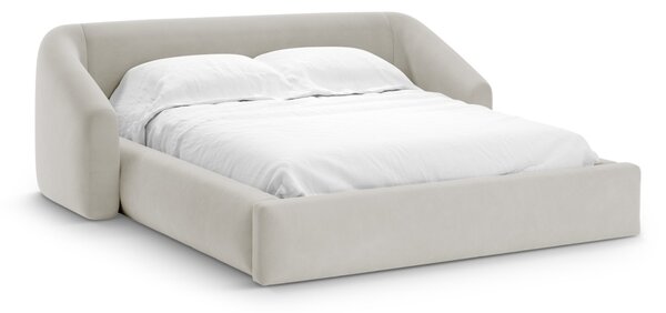 Letto contenitore Campi con testiera in velluto – 180x200 cm