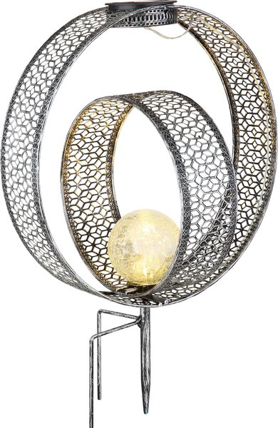 Luce solare da giardino anelli metallici lampada solare da esterno luce solare 33644