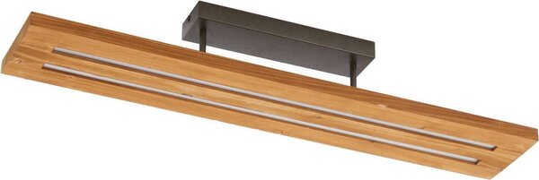 Lampada da soffitto Lindby LED Nesaja, nero, legno, 98 cm, dimmerabile