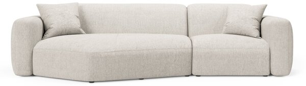 Divano angolare modulare Strino 3 posti in tessuto strutturato – L308x136 cm