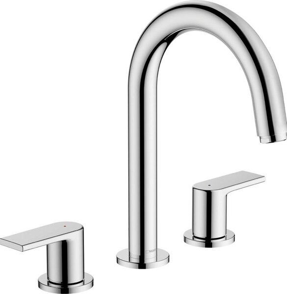 Hansgrohe Vernis Shape Mélangeur de lavabo 3 trous avec vidage à tirette, saillie 166 mm, 71563000, 71563000