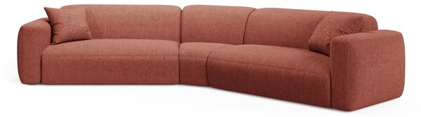 Divano angolare simmetrico modulare Strino 3 posti in tessuto strutturato – L344x210 cm