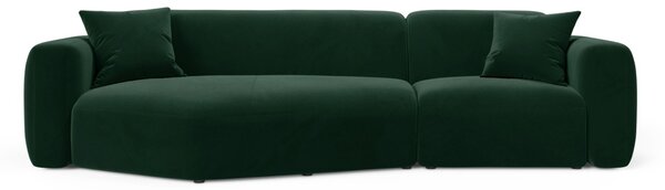 Divano angolare modulare Strino 3 posti in velluto – L308x136 cm