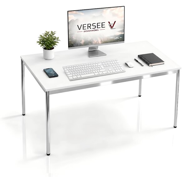 Scrivania / tavolo da conferenza VERSEE VST1 140x60 cm bianco - regolabile in altezza, stabile