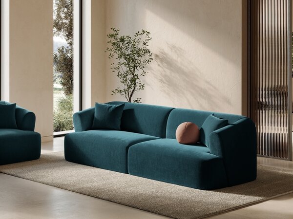 Divano modulare Campi 4 posti in velluto – L255 cm