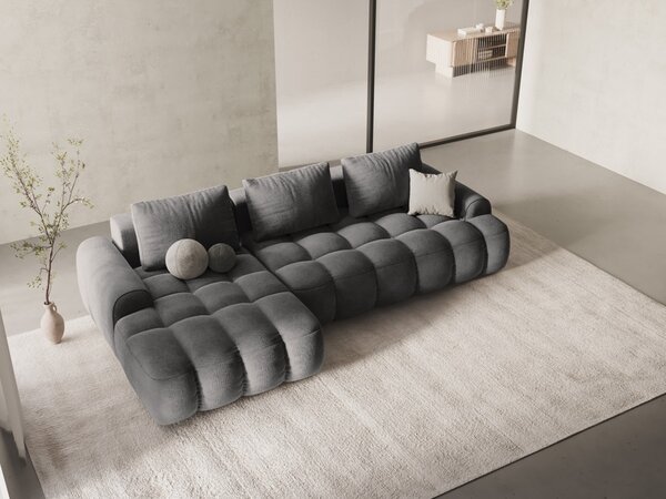 Divano angolare Linz 3 posti in velluto – L275x142 cm