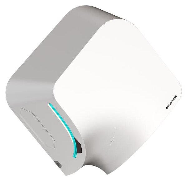 Asciugamani elettrico con sensore a infrarossi, modello "Side Blade", colore bianco, con filtro HEPA di alta qualità - GOLDINOX