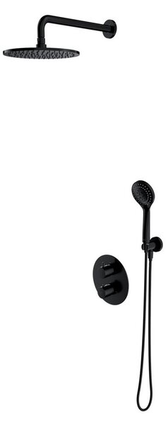 Omnires Y SYSYT05BL Set doccia termostatico da incasso, nero