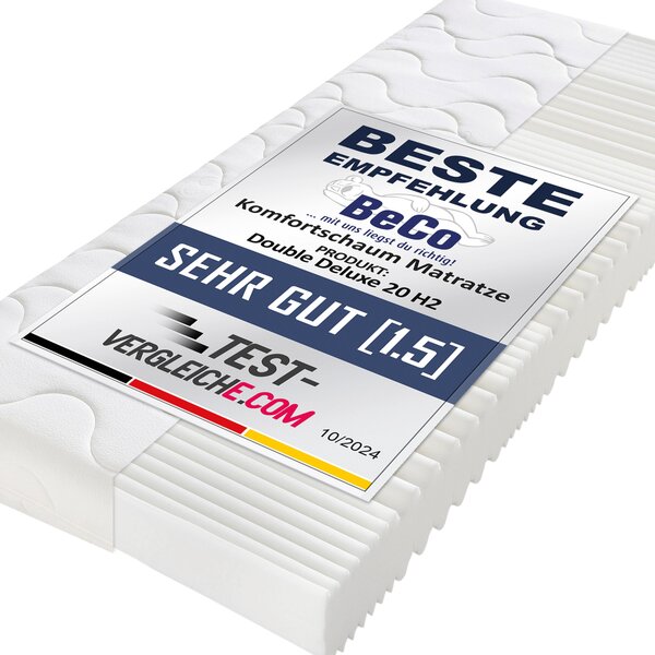 Materasso a 7 zone Double DeLuxe: Germany 180x200 H2