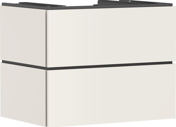 Hansgrohe Xilesa E meuble sous-lavabo, 2 tiroirs, pour console découpe au centre, 780x550x620mm, 54299780, 54299780