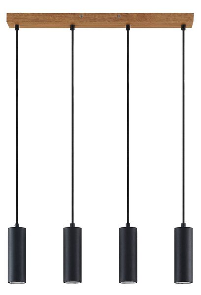 Lindby lampada a sospensione Maniva. 60 cm, 4 luci, nero, GU10