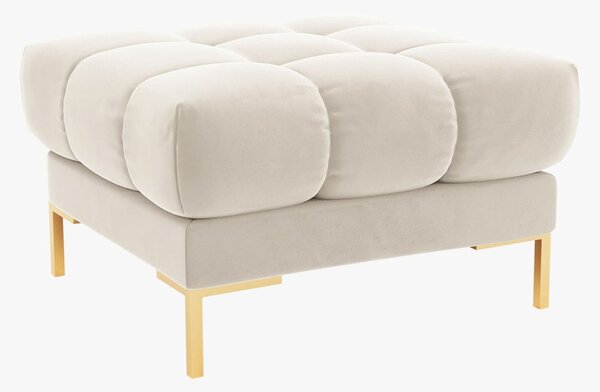 Pouf Mamaia in velluto Bluvel gambe oro – 60×60 cm