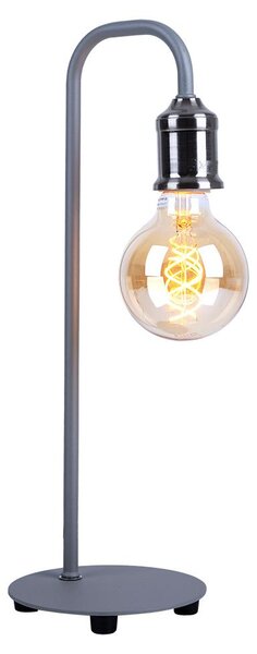 Lampada da tavolo, nichel opaco, grigio, altezza 43,8 cm