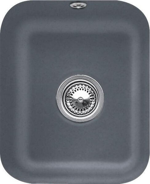 V&B lavello sottopiano Cisterna 45 con scarico, manuale, grafite CeramicPlus