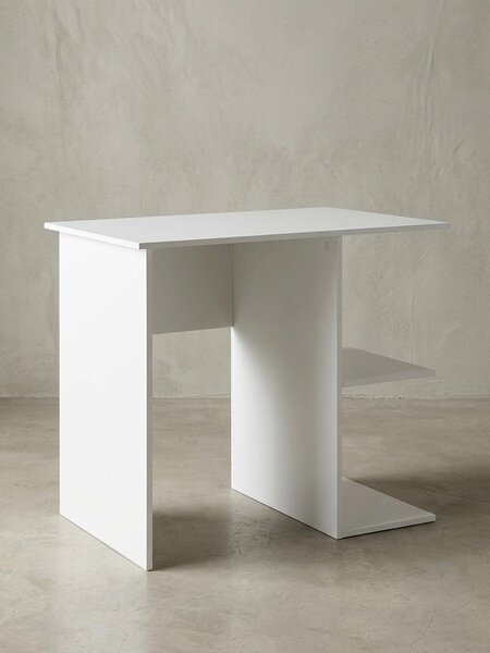 Scrivania per computer WL5.757 Bianca Scrivania 82 x 60 x 76 cm, Piccola scrivania per PC portatile Ufficio senza rotelle, Scrivania da ufficio con ripiano, Scrivania da lavoro Piccola Scrivania da cucito Corta Moderna