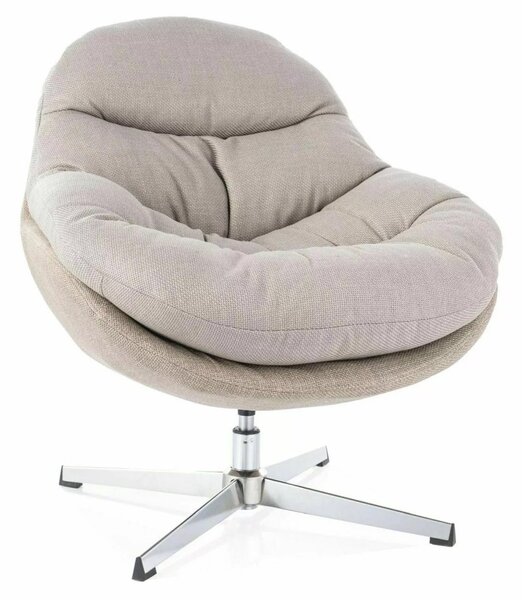 Poltrona Peggie in tessuto grigio - Tap.234/beige Tap.235