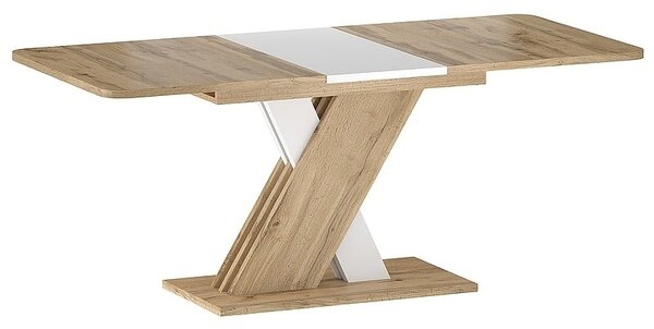 Tavolo allungabile Exel in rovere wotan/bianco opaco - L140-180 cm