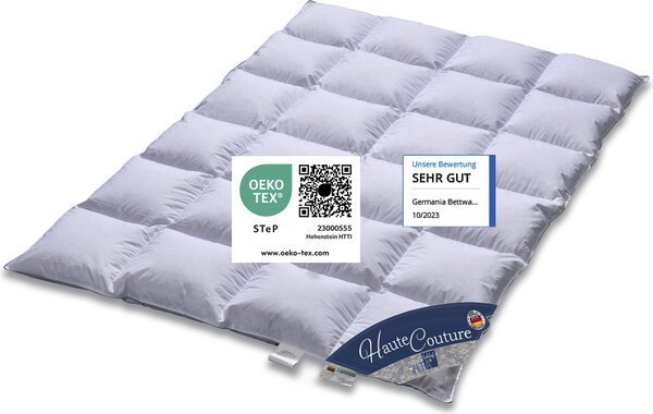 Vitaschlaf® «Haute Couture» W5 - Piumino caldo 100% PIUME DI NEVE DEL BAICAL, prodotto in Germania dal 1947 - Tutte le misure (155 x 220 cm)