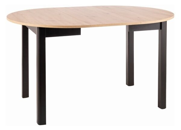 Tavolo allungabile Dante in rovere/nero opaco - L102-142 cm