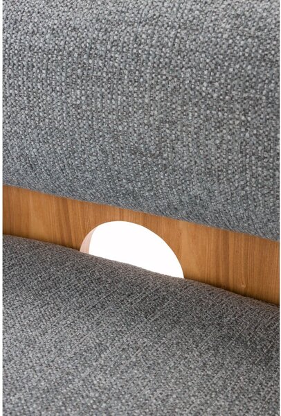Poltrona blu polveroso con rivestimento in bouclé Oolong – Zuiver