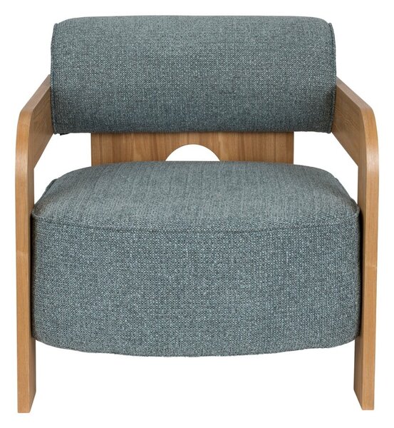 Poltrona blu polveroso con rivestimento in bouclé Oolong – Zuiver